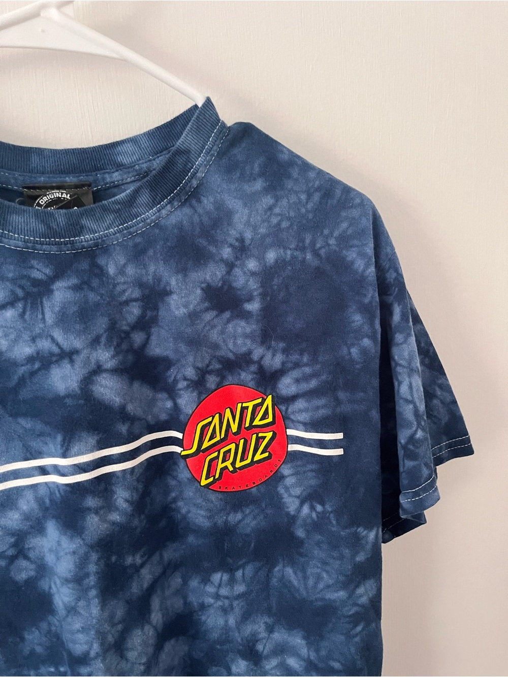 Santa Cruz Skateboards Blue Tie Dye Logo Tee T Shirt Men’s Medium - Picture 2 of 10